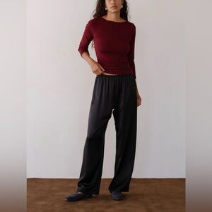 Donni The Simple Silky Pant Black